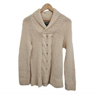 Ralph Lauren sweater cream handknit mohair wool size large